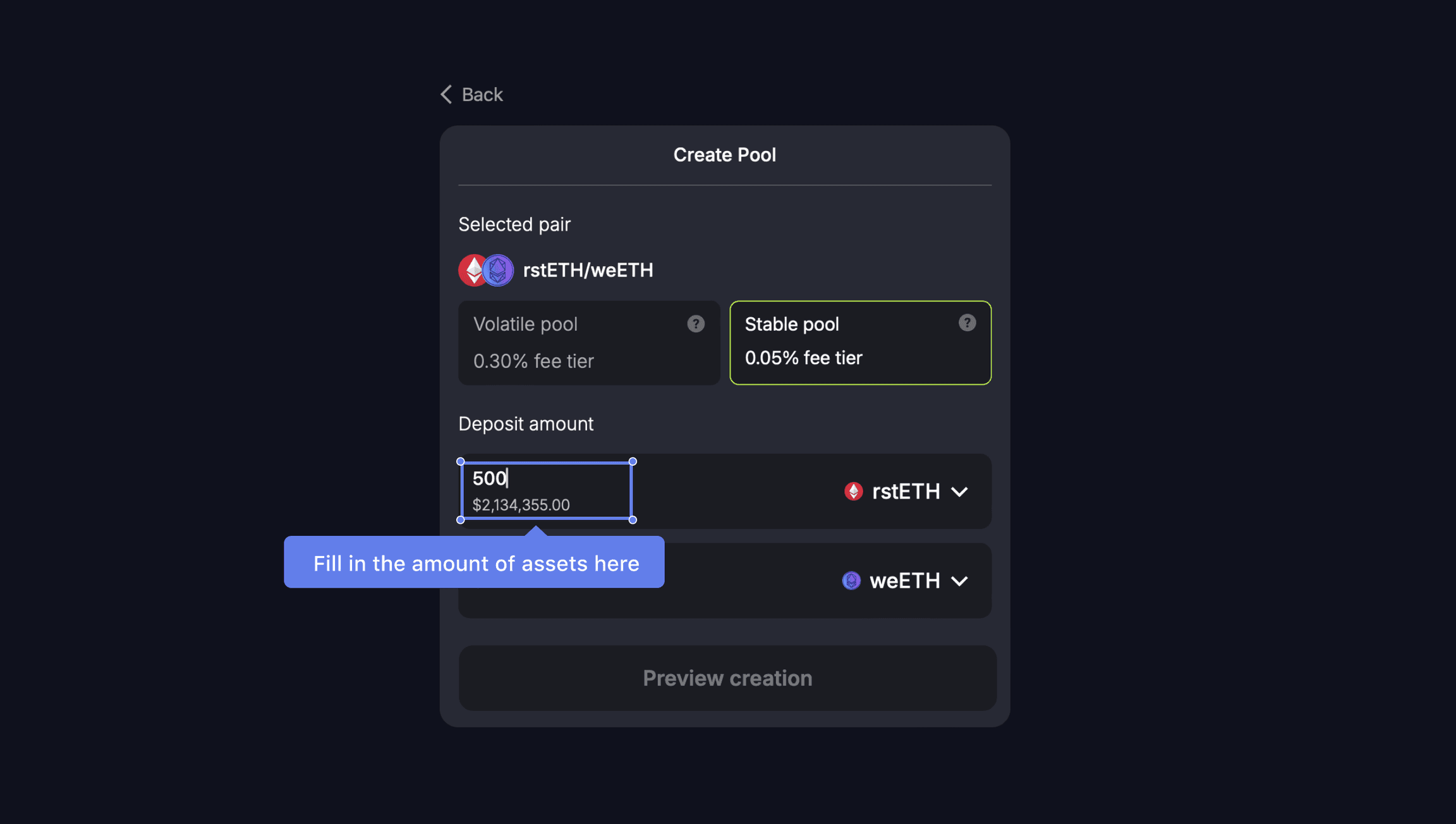 Microchain - How to Add Liquidity Step 5