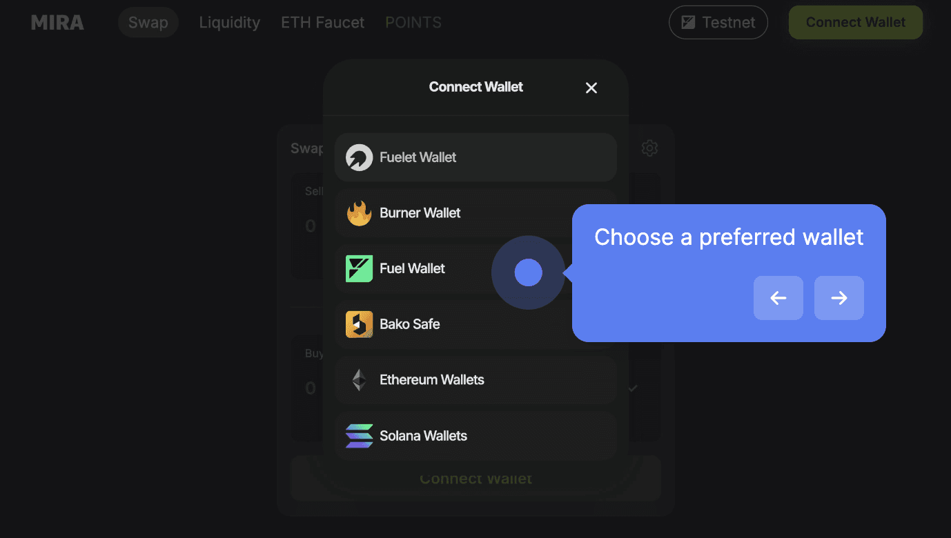 Microchain - Select Wallet